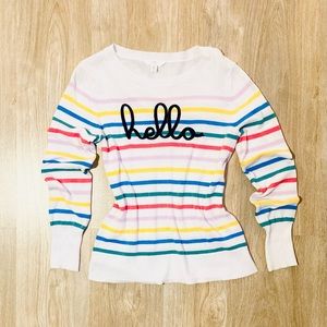 Rainbow striped sweater
